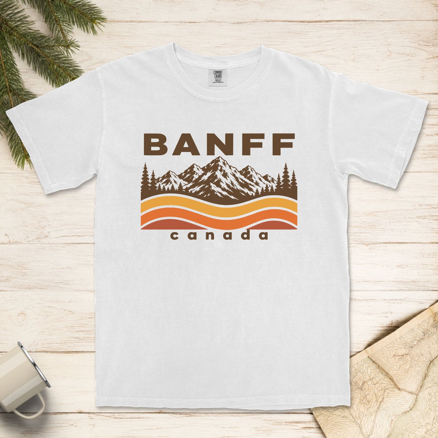 Banff Canada Sunset Wave T-Shirt