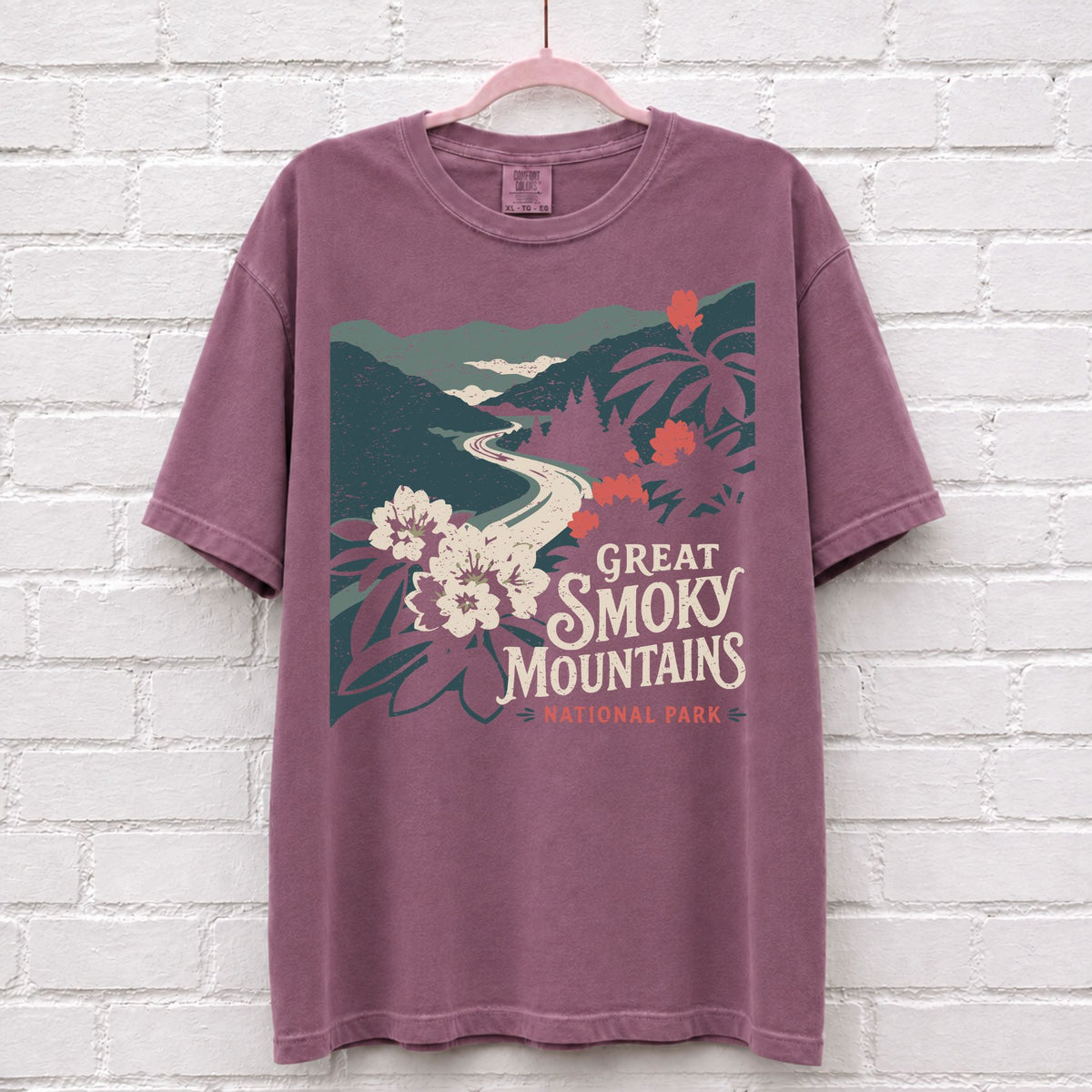 Floral Great Smoky Mountains T-Shirt – alternate product view