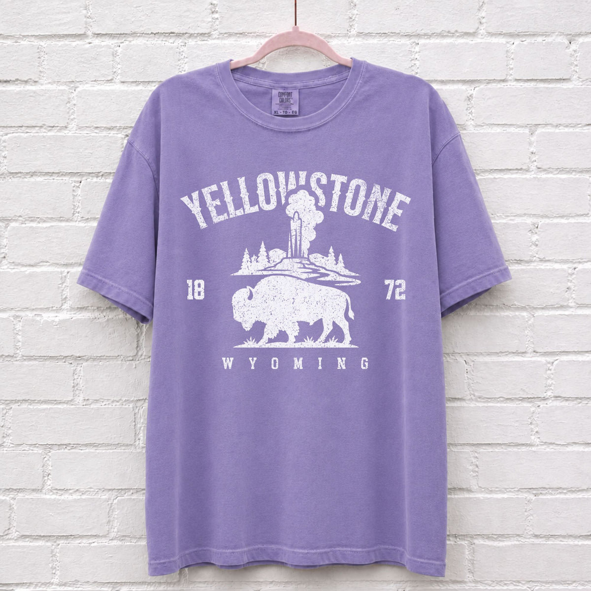 Yellowstone Wyoming Bison Graphic T-Shirt