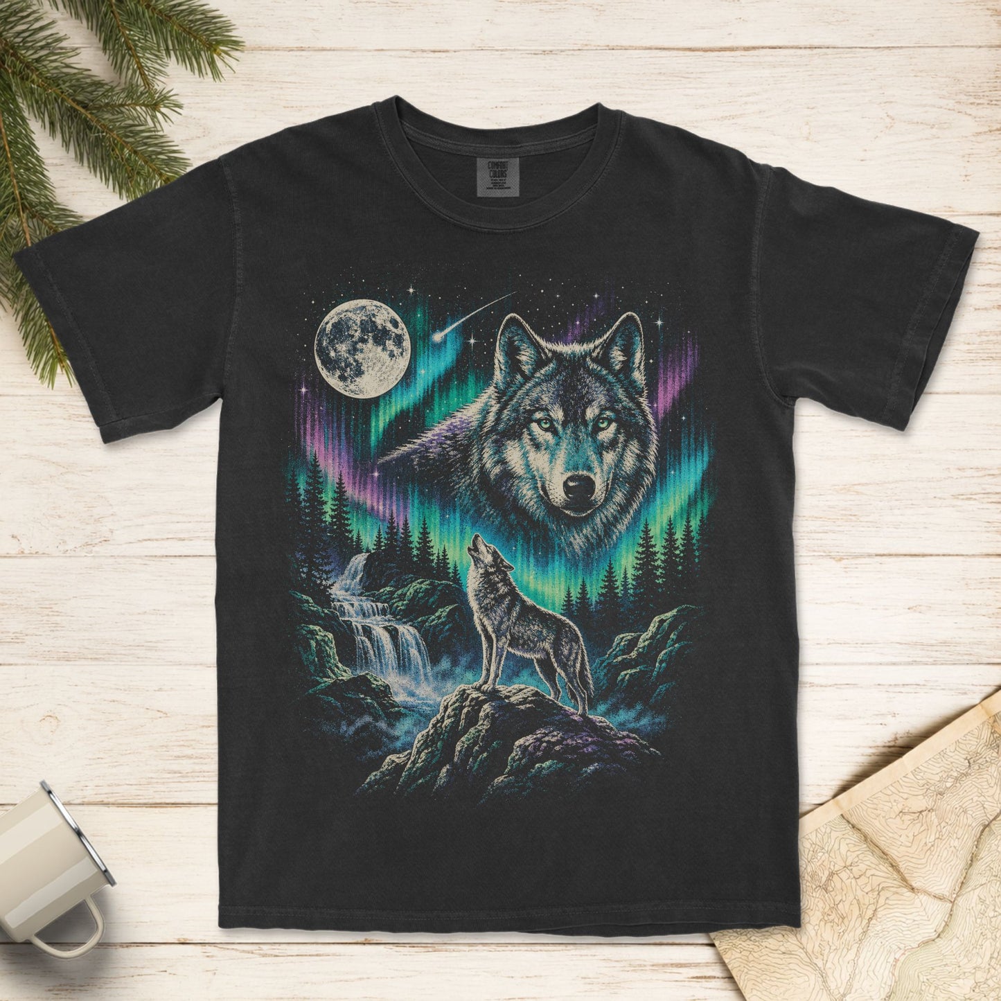 Wolf Vintage 90s Northern Lights T-Shirt