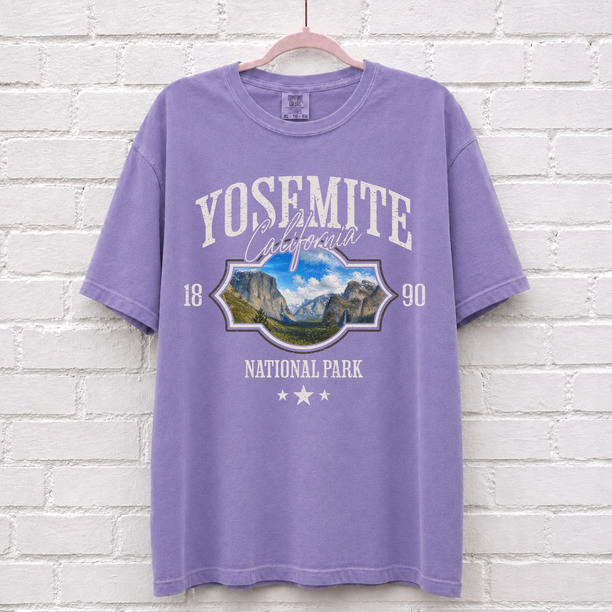 Yosemite National Park Landscape T-Shirt in Violet