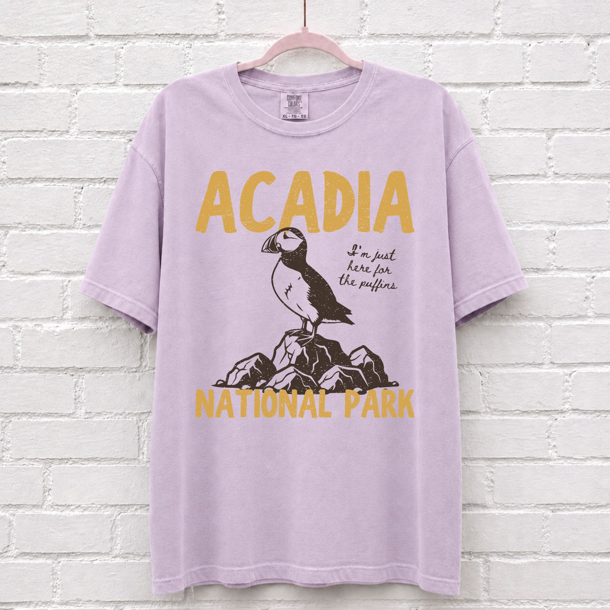 Acadia National Park Puffin T-Shirt in Orchid