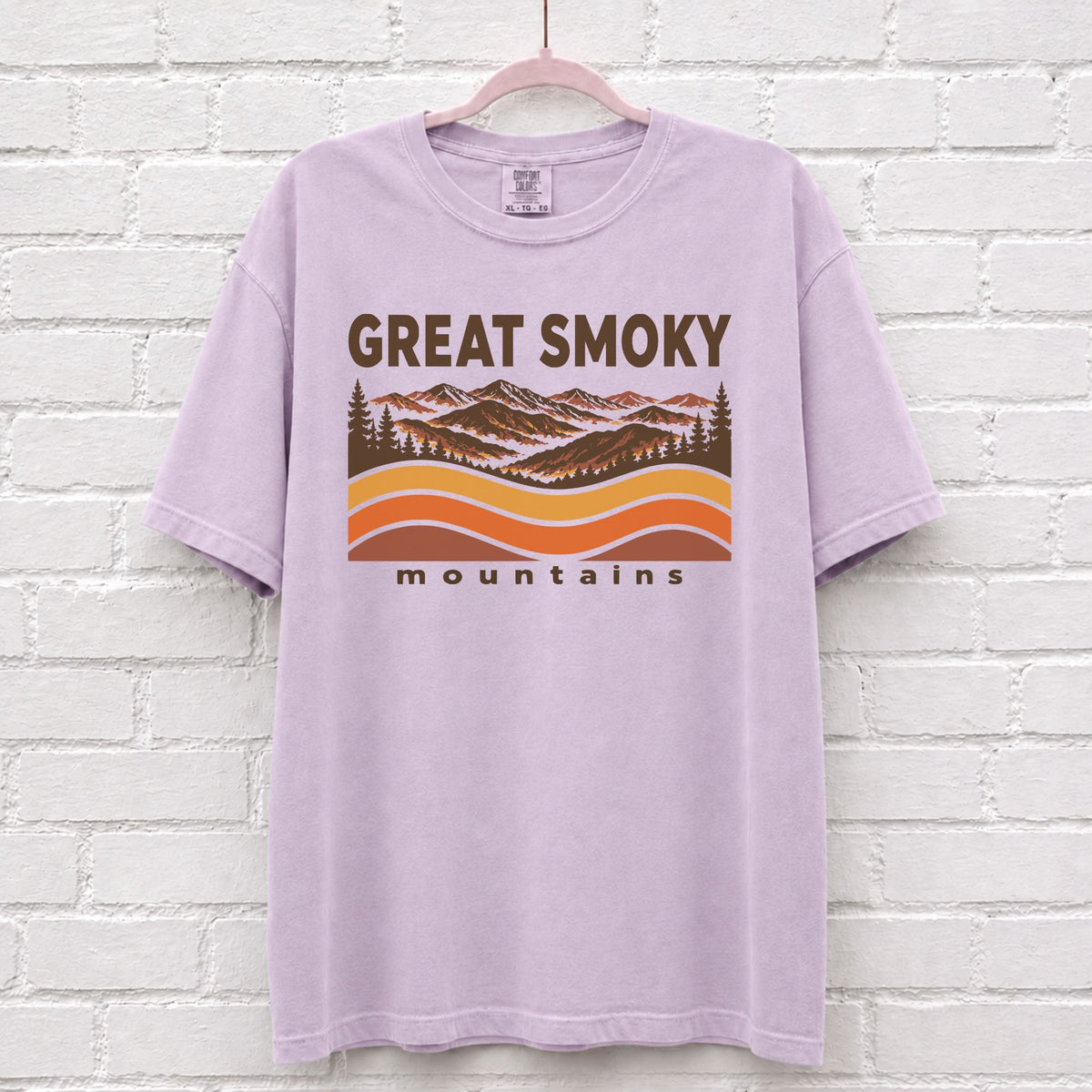 Great Smoky Mountains Sunset Wave T-Shirt – alternate product view