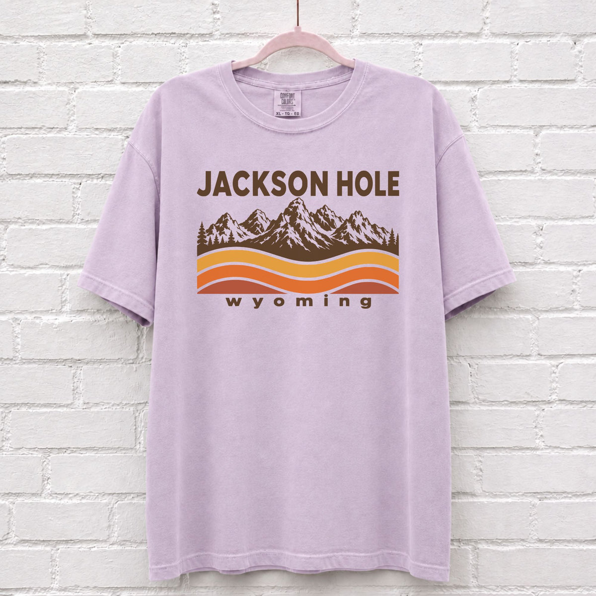 Jackson Hole Wyoming Sunset Wave T-Shirt – alternate product view