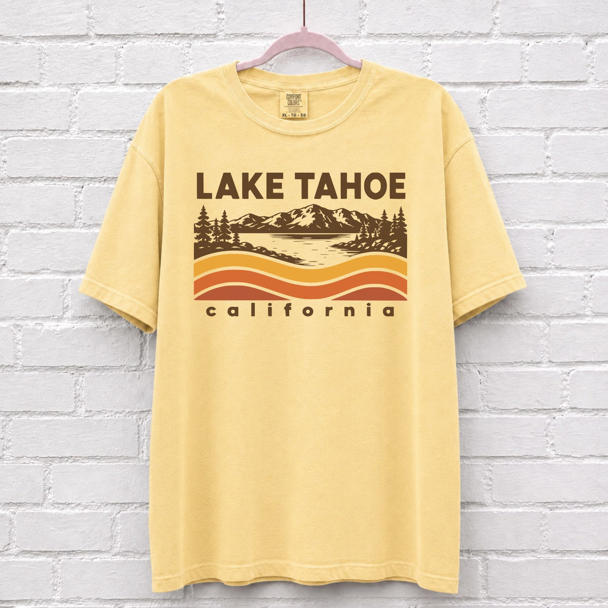 Lake Tahoe California Sunset Wave T-Shirt – alternate product view