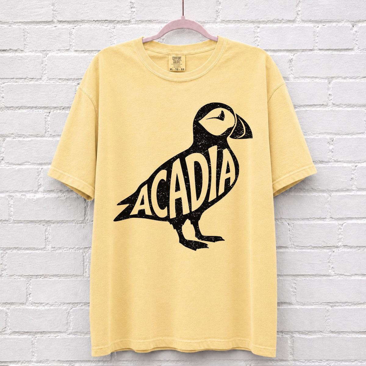 Acadia National Park Puffin Graphic T-Shirt in Butter