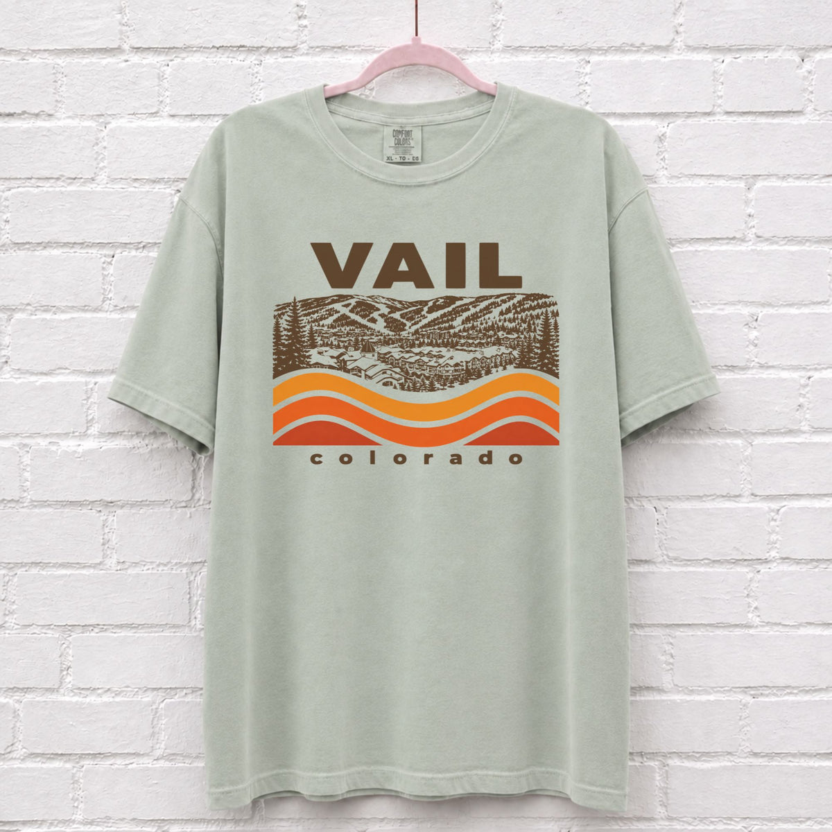 Vail Colorado Sunset Wave Graphic T-Shirt