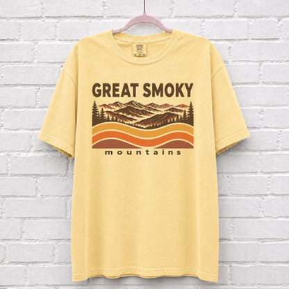 Great Smoky Mountains Sunset Wave T-Shirt – alternate product view