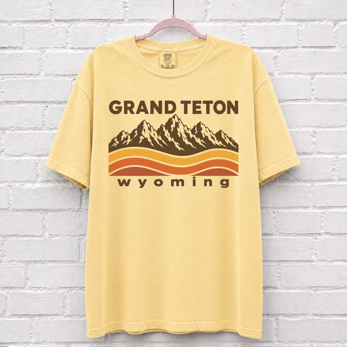 Grand Teton Wyoming Sunset Wave T-Shirt
