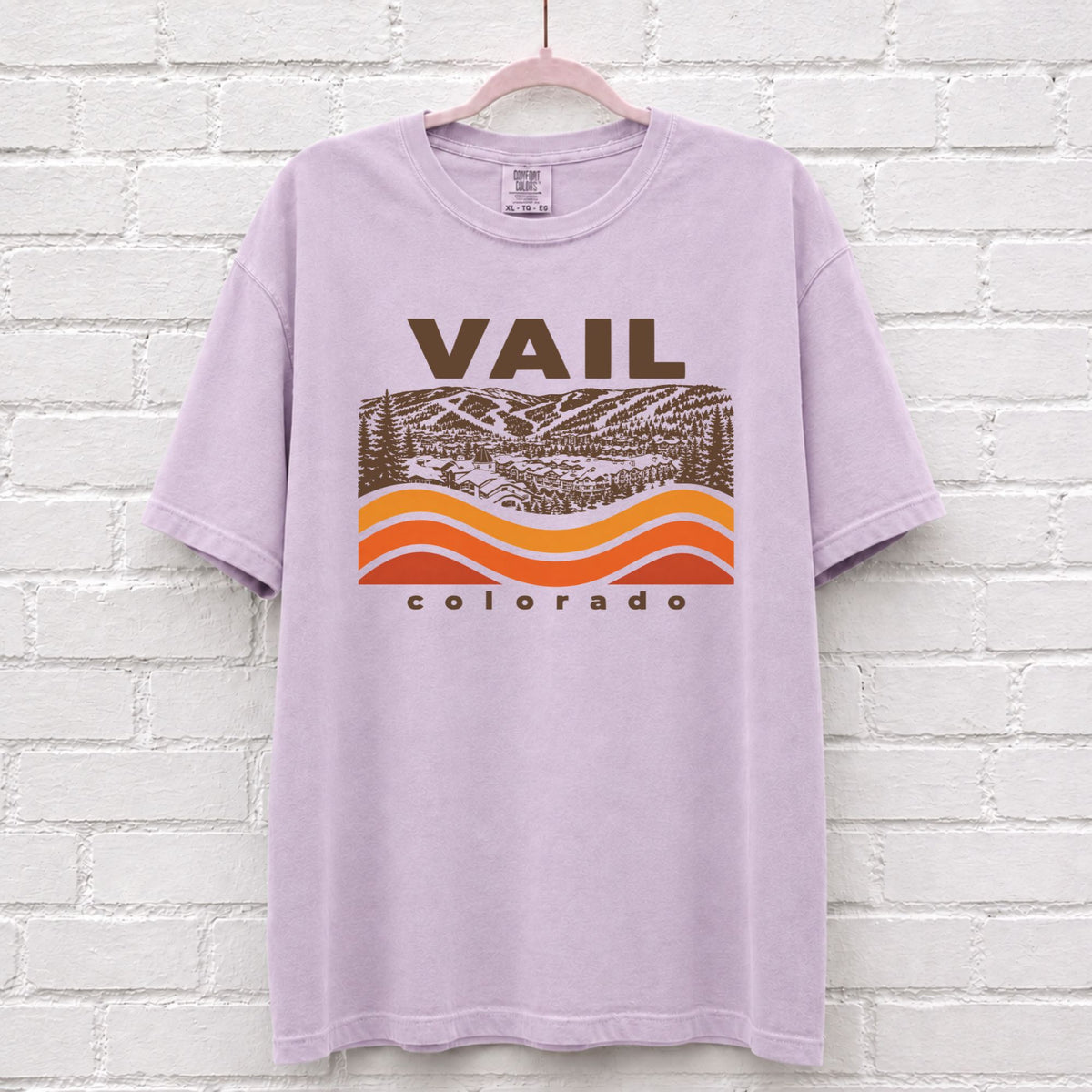 Vail Colorado Sunset Wave Graphic T-Shirt