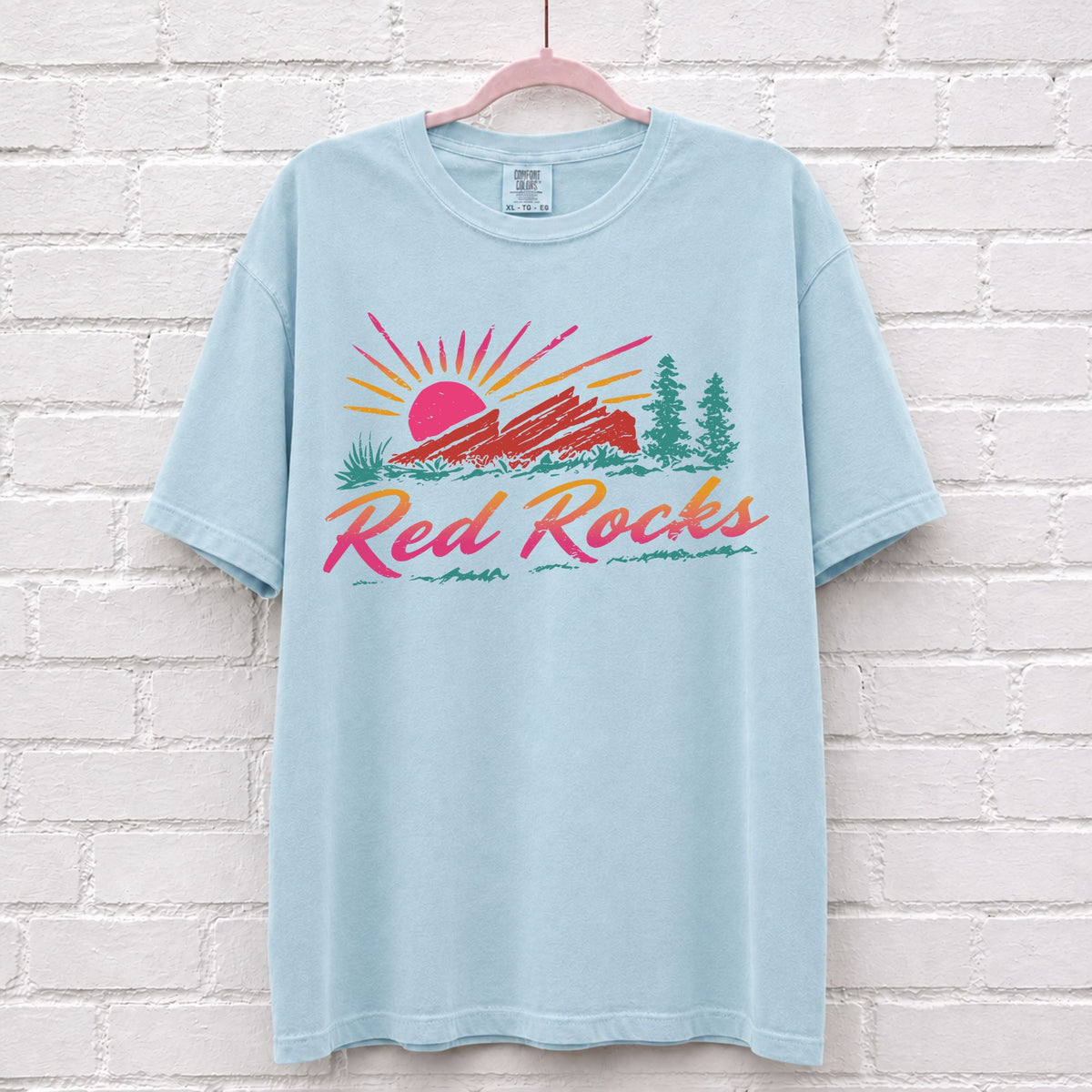 Vintage Red Rocks Sunset T-Shirt – alternate product view