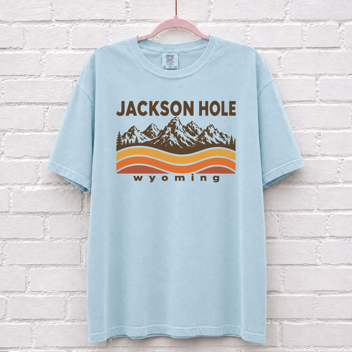 Jackson Hole Wyoming Sunset Wave T-Shirt – alternate product view