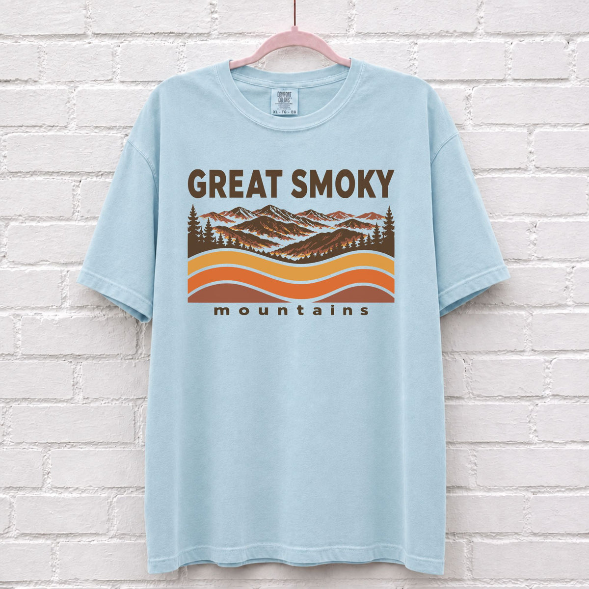 Great Smoky Mountains Sunset Wave T-Shirt – alternate product view