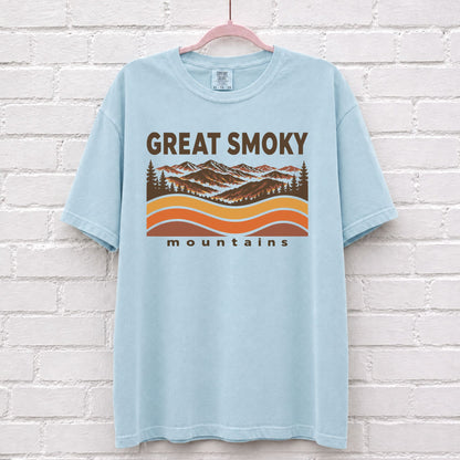 Great Smoky Mountains Sunset Wave T-Shirt – alternate product view