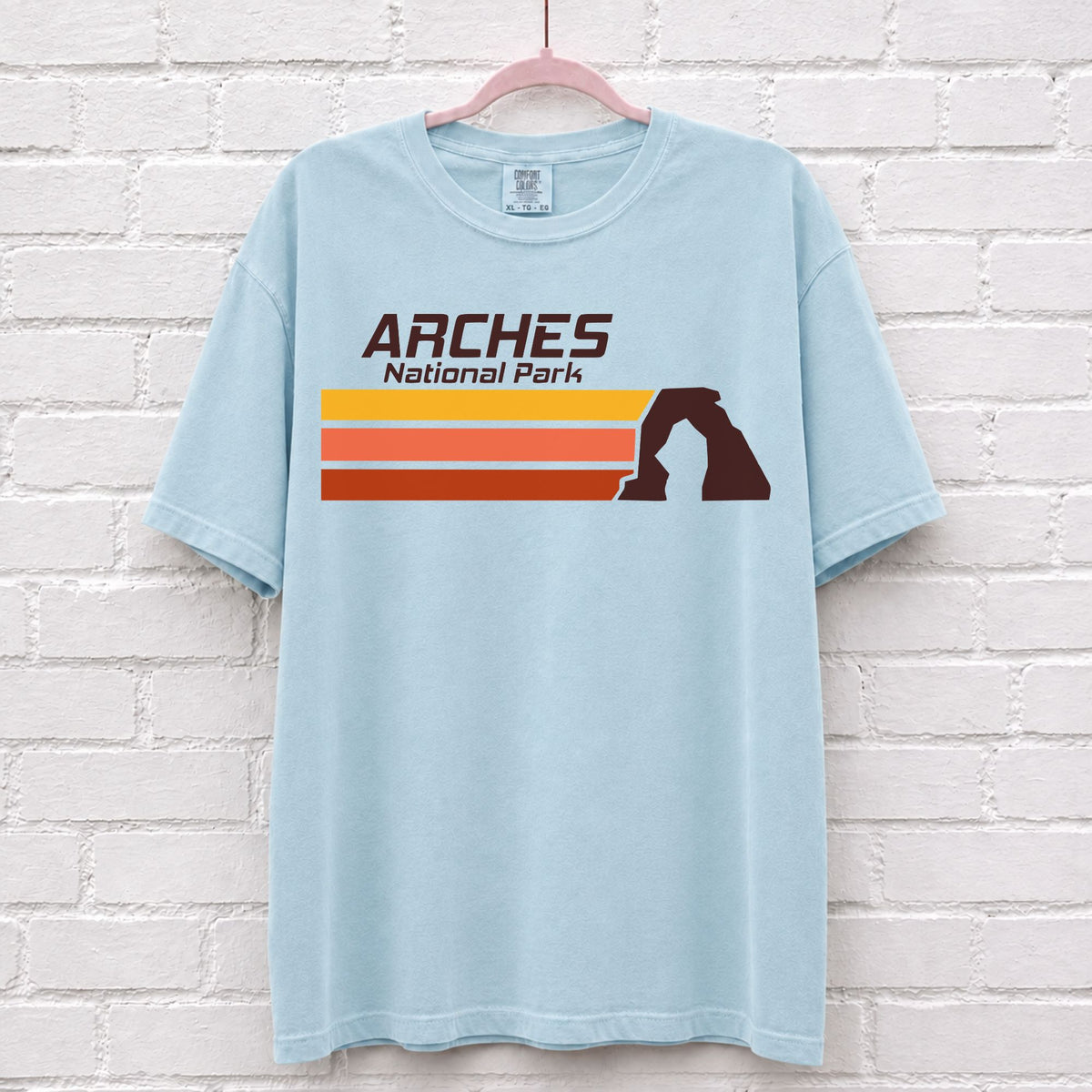 Retro Arches National Park Wave Graphic T-Shirt