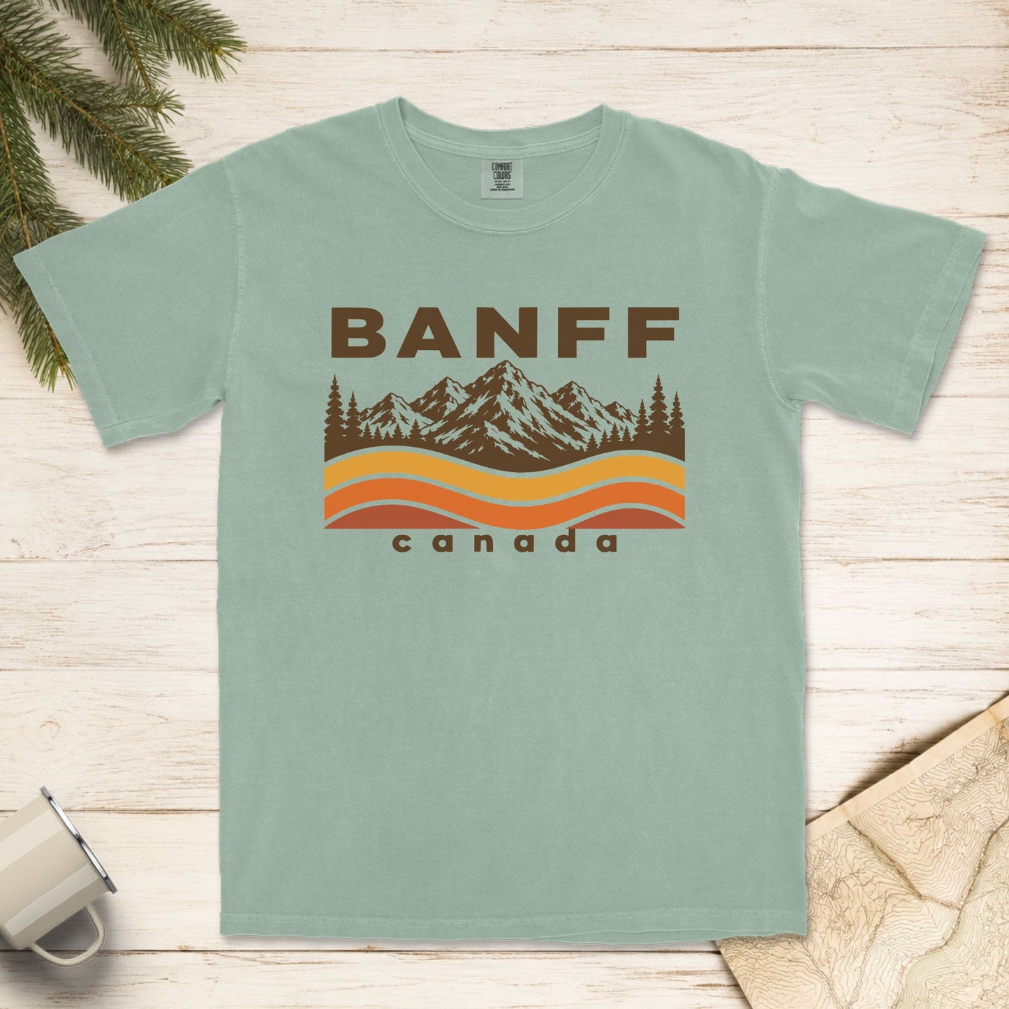 Banff Canada Sunset Wave T-Shirt