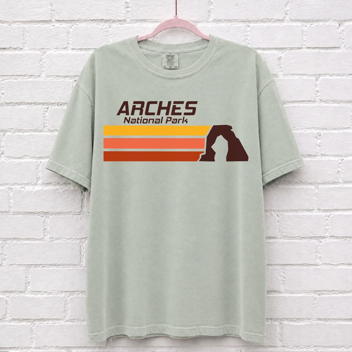 Retro Arches National Park Wave Graphic T-Shirt