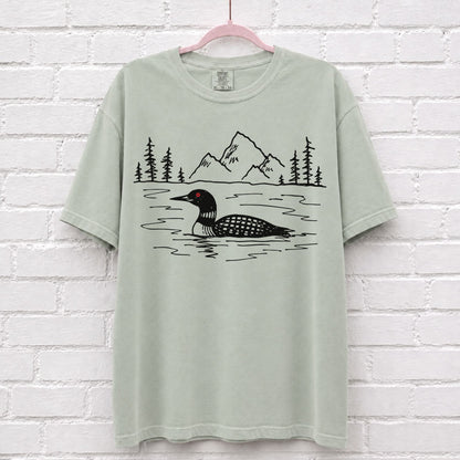 Hand Sketched Loon Lake T-Shirt