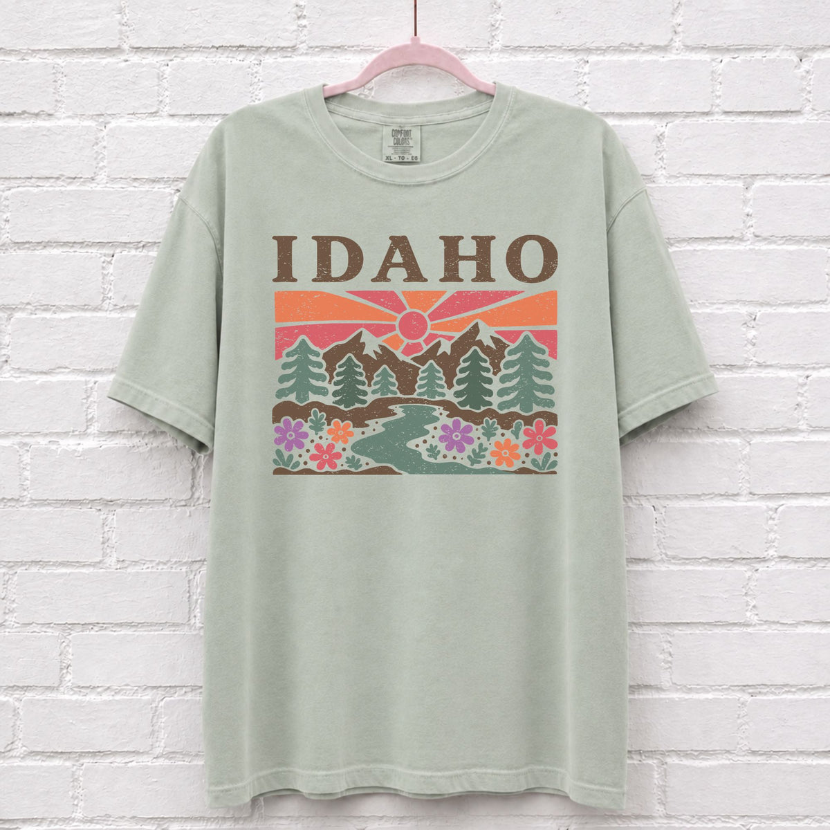 Idaho Floral Graphic T-Shirt in Bay