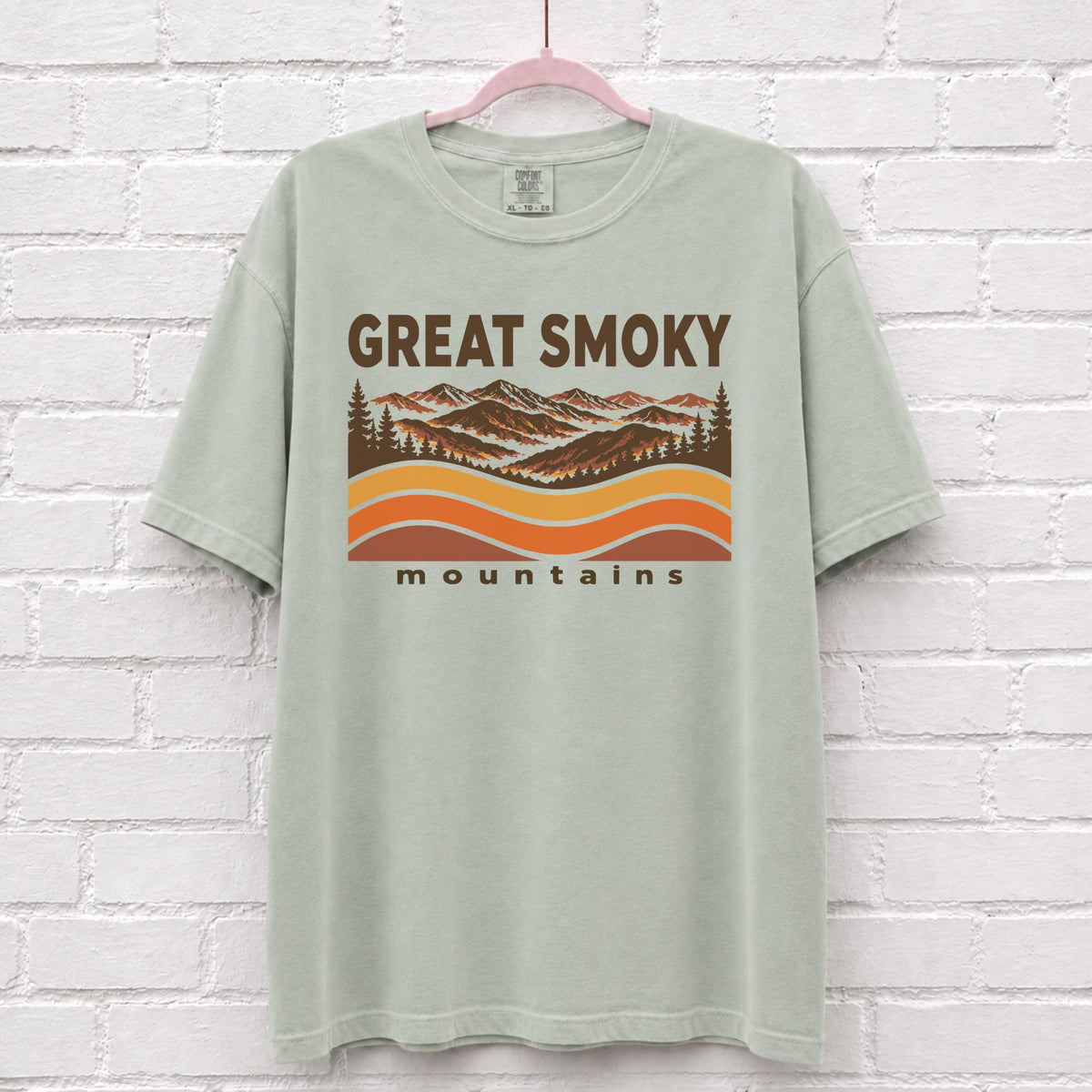 Great Smoky Mountains Sunset Wave T-Shirt – alternate product view