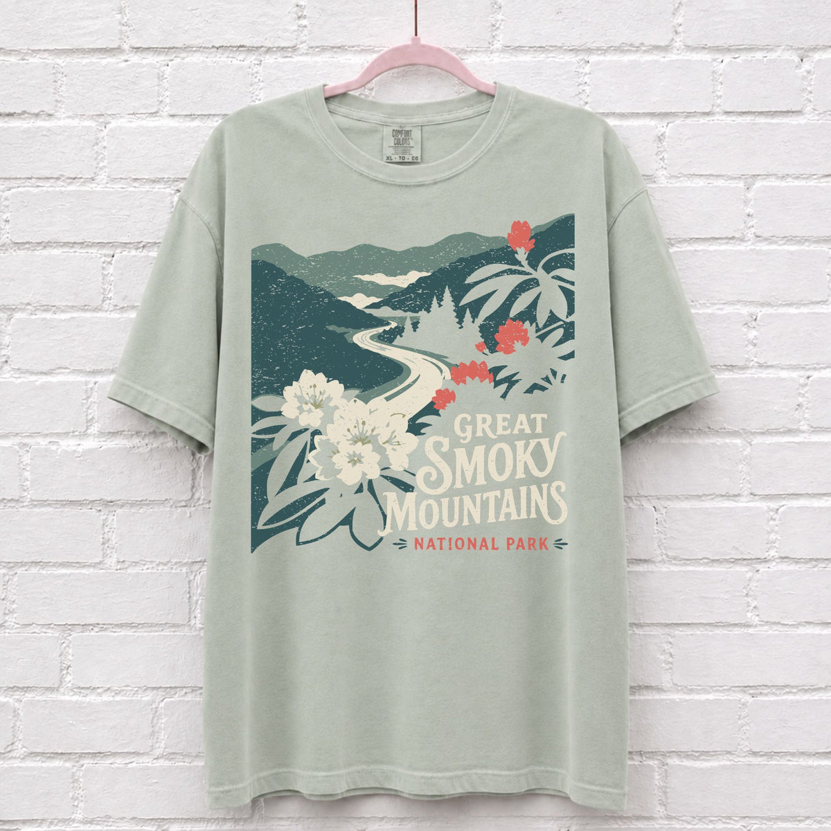 Floral Great Smoky Mountains T-Shirt – alternate product view