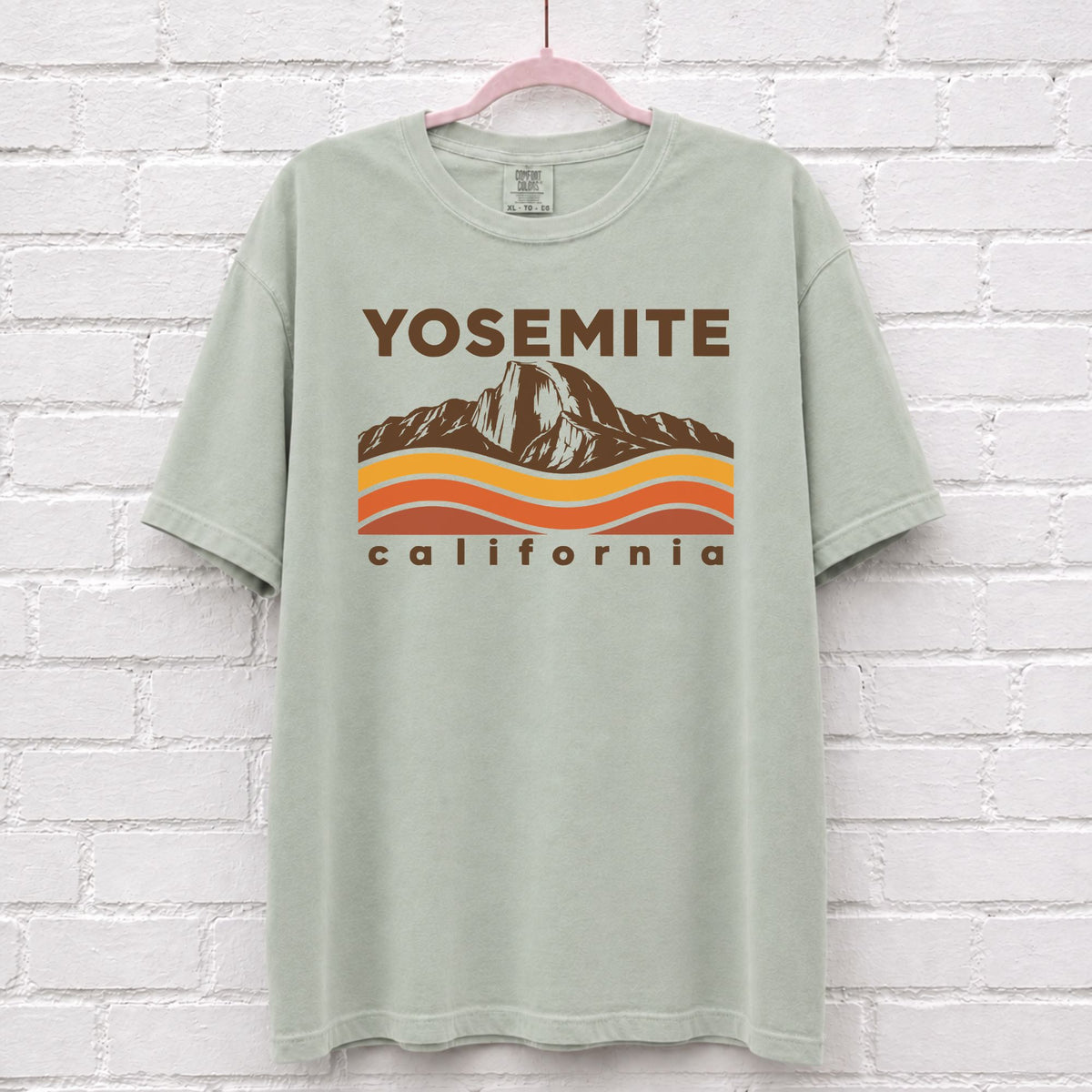 Yosemite California Sunset Wave T-Shirt in Bay