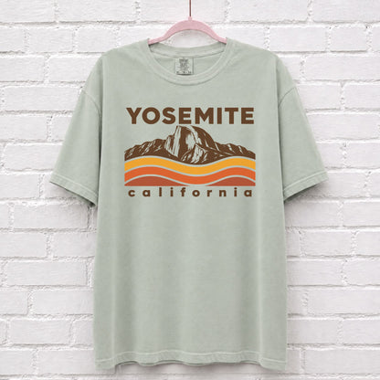 Yosemite California Sunset Wave T-Shirt in Bay