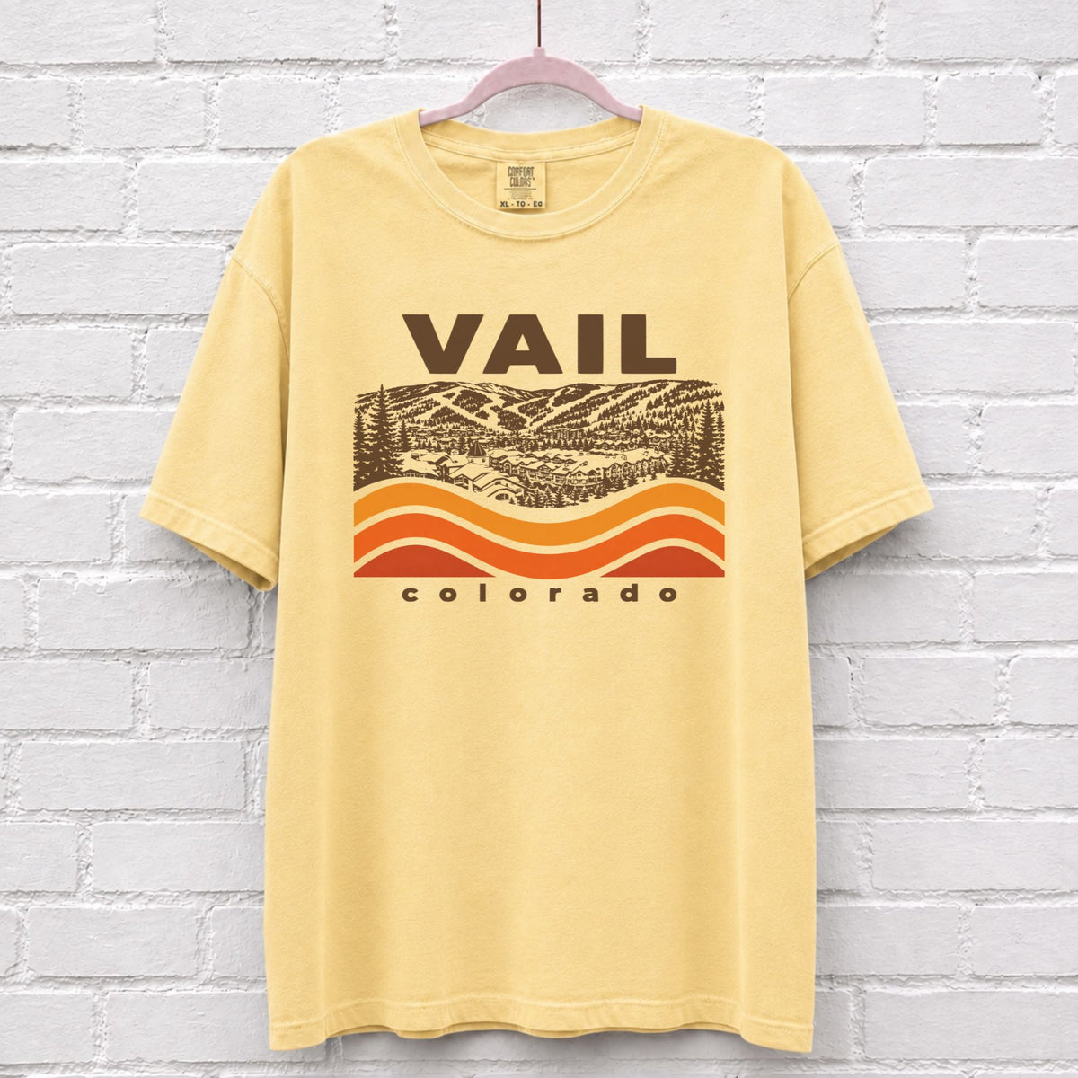 Vail Colorado Sunset Wave Graphic T-Shirt