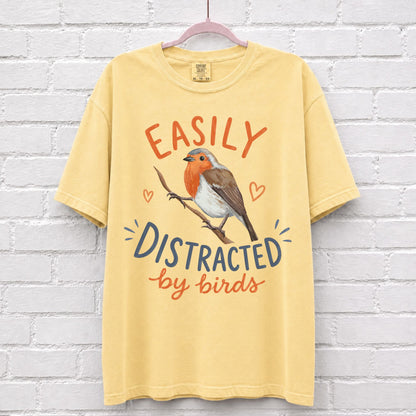 Easily Distracted By Birds Graphic T-Shirt