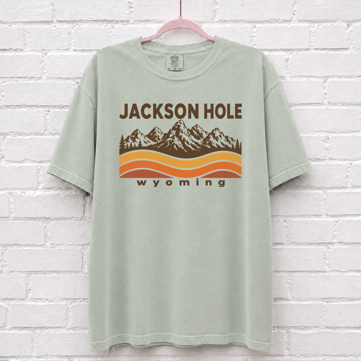 Jackson Hole Wyoming Sunset Wave T-Shirt – alternate product view