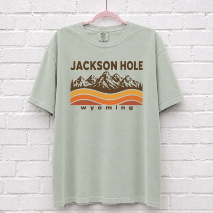 Jackson Hole Wyoming Sunset Wave T-Shirt – alternate product view