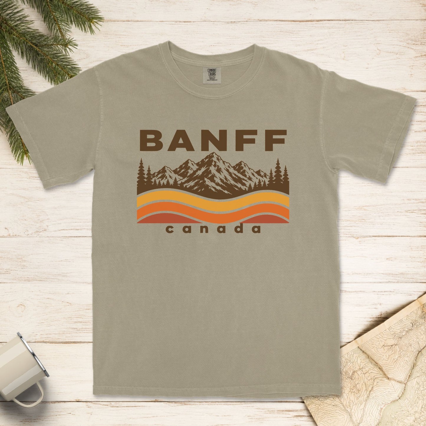 Banff Canada Sunset Wave T-Shirt