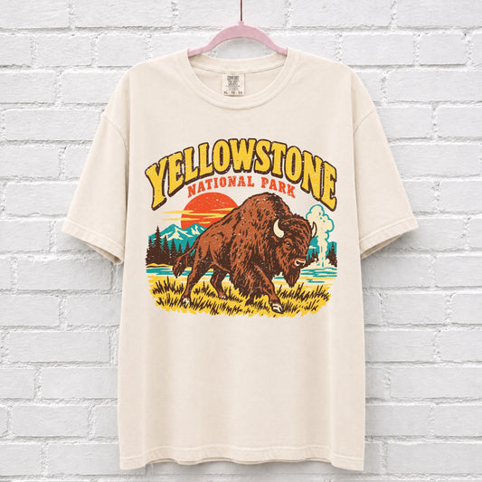 Vintage Yellowstone National Park Bison T-Shirt