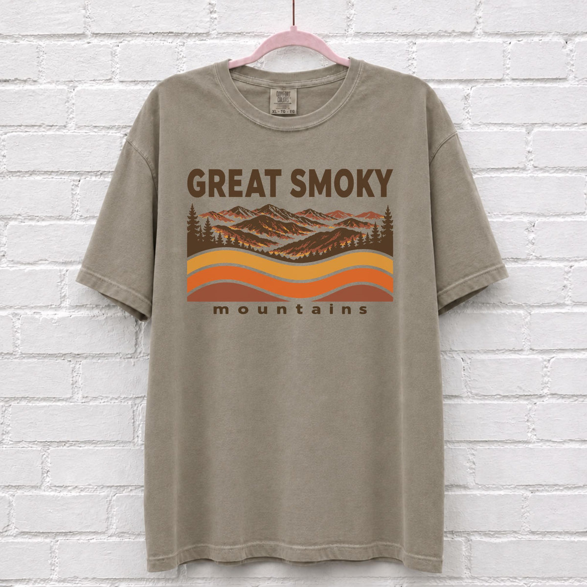 Great Smoky Mountains Sunset Wave T-Shirt – alternate product view