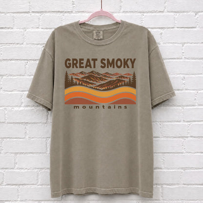 Great Smoky Mountains Sunset Wave T-Shirt – alternate product view