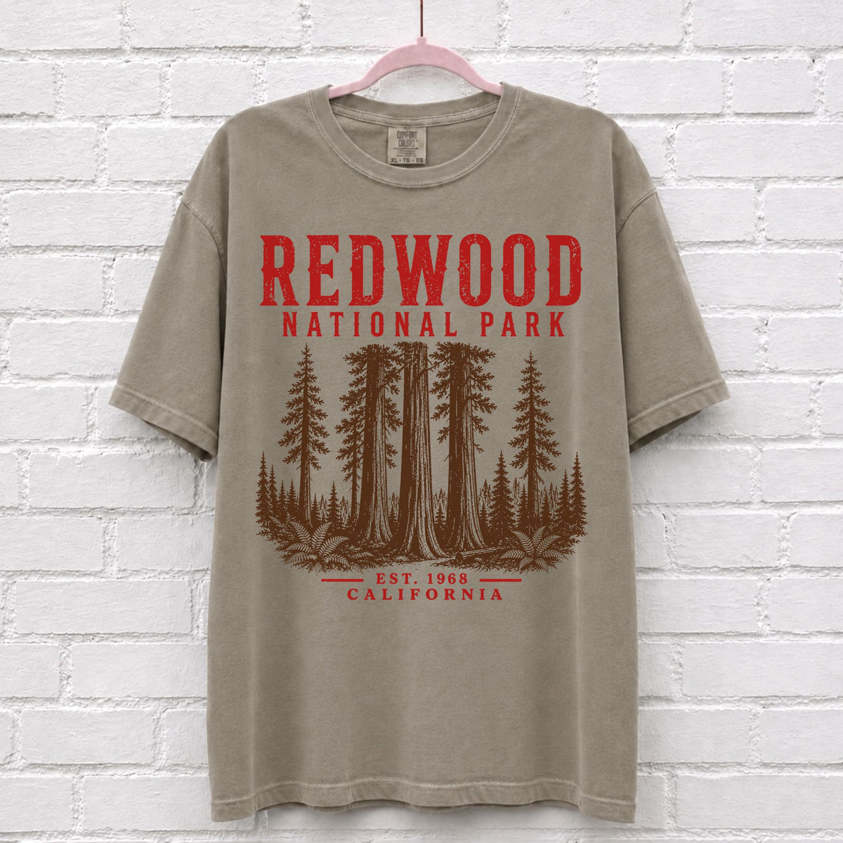 Retro Redwood National Park California T-Shirt