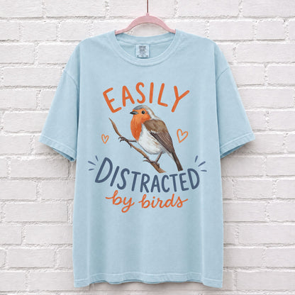 Easily Distracted By Birds Graphic T-Shirt