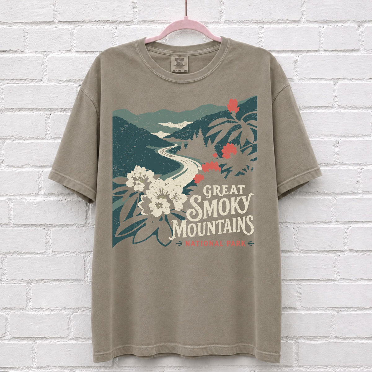 Floral Great Smoky Mountains T-Shirt – alternate product view