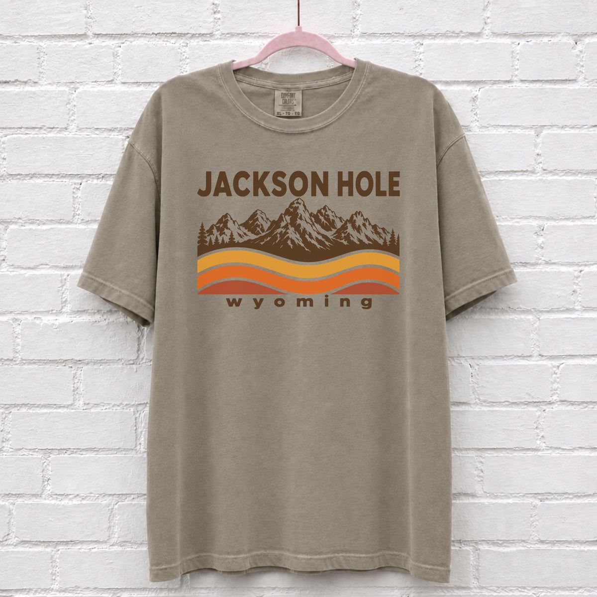 Jackson Hole Wyoming Sunset Wave T-Shirt – alternate product view