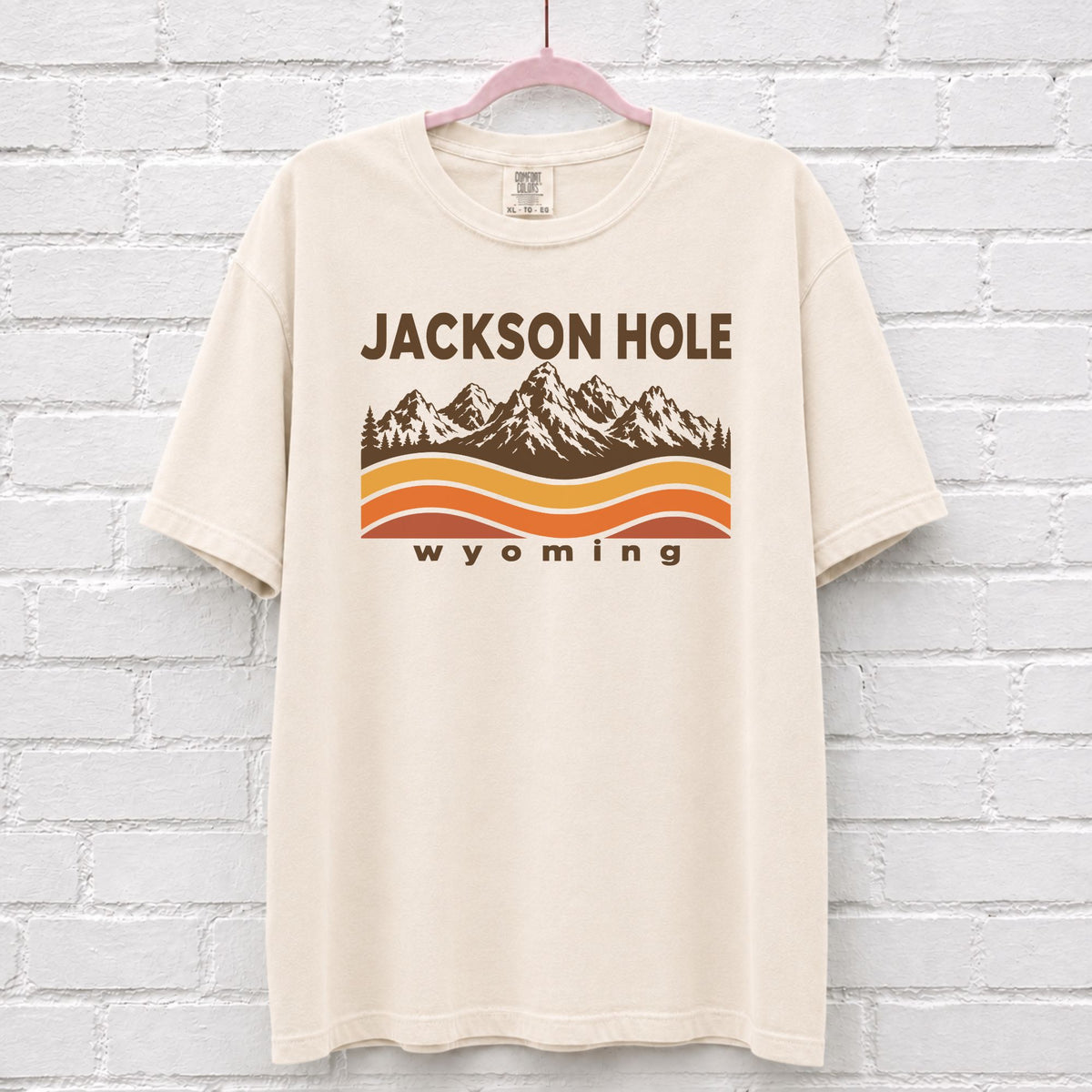 Jackson Hole Wyoming Sunset Wave T-Shirt – alternate product view