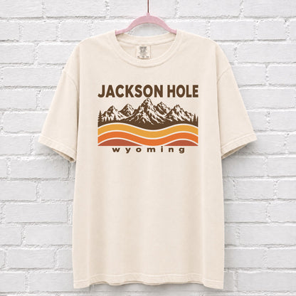 Jackson Hole Wyoming Sunset Wave T-Shirt – alternate product view
