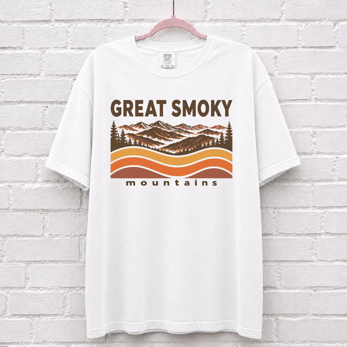 Great Smoky Mountains Sunset Wave T-Shirt