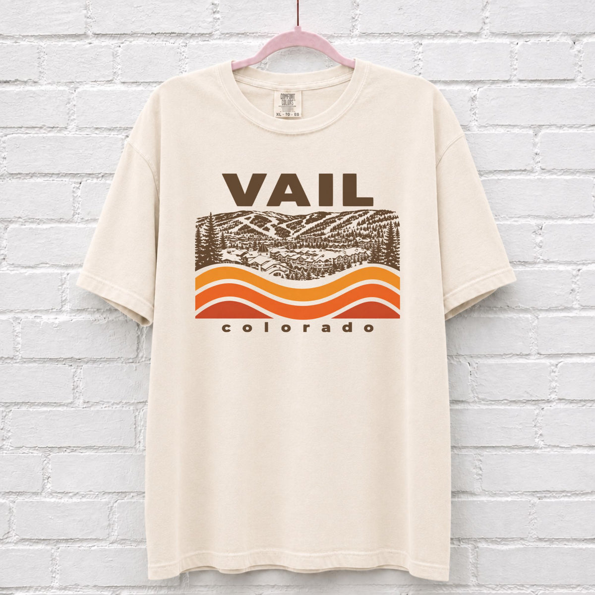 Vail Colorado Sunset Wave Graphic T-Shirt