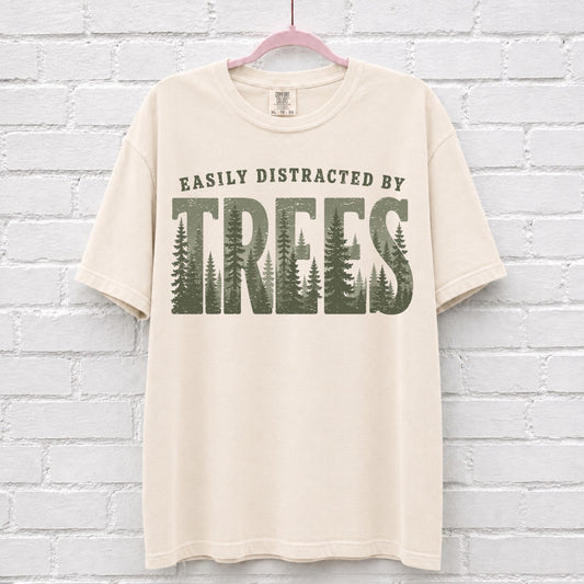 Easily Distracted By Trees Landscape Graphic T-Shirt