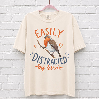 Easily Distracted By Birds Graphic T-Shirt