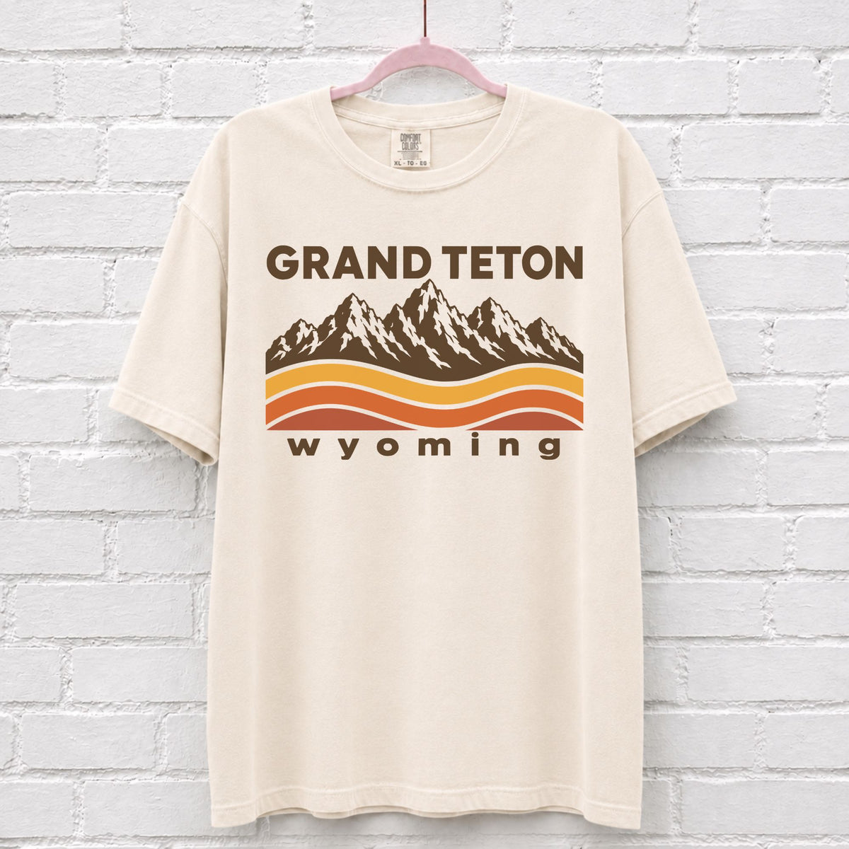 Grand Teton Wyoming Sunset Wave T-Shirt