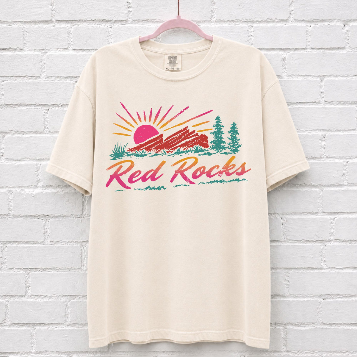 Vintage Red Rocks Sunset T-Shirt – alternate product view