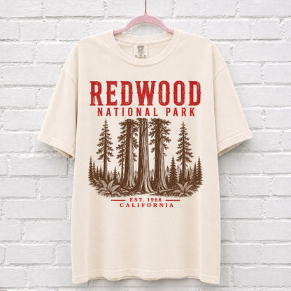 Retro Redwood National Park California T-Shirt