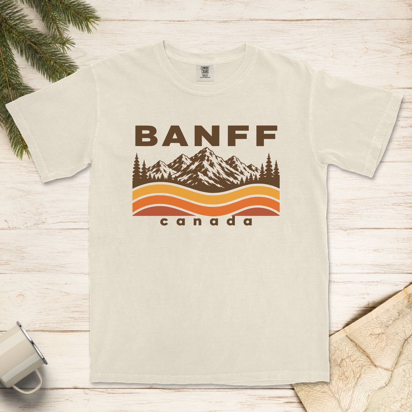 Banff Canada Sunset Wave T-Shirt