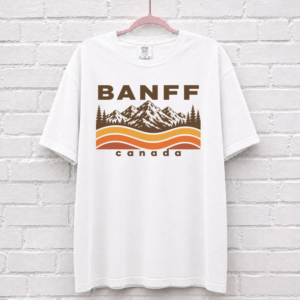 Banff Canada Sunset Wave T-Shirt